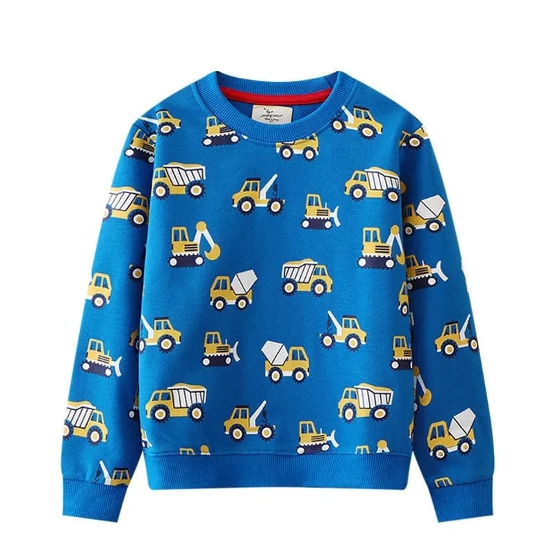 T3188 / CHINA / 2T weatshirts Cartoon Cars Print