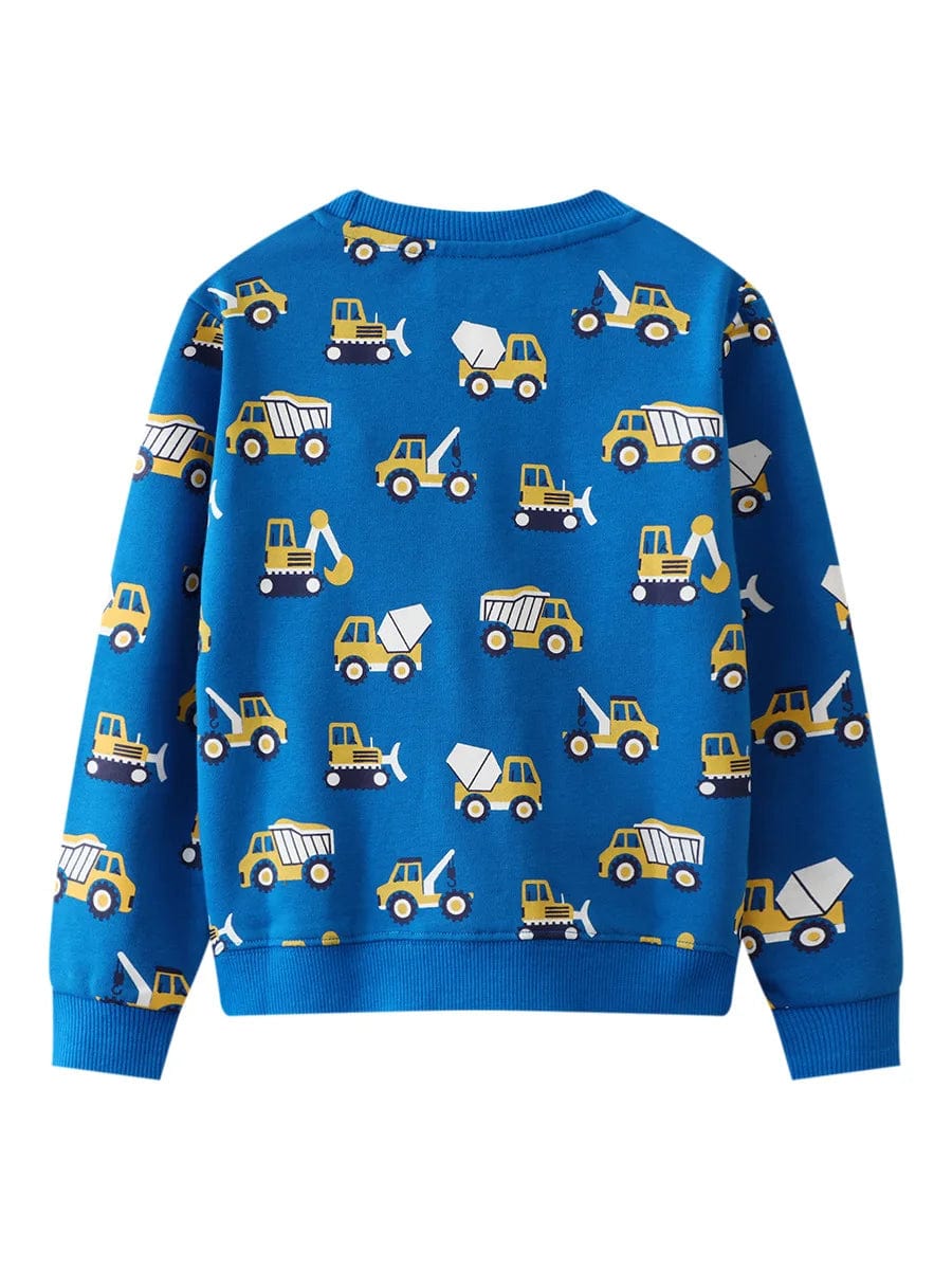 weatshirts Cartoon Cars Print