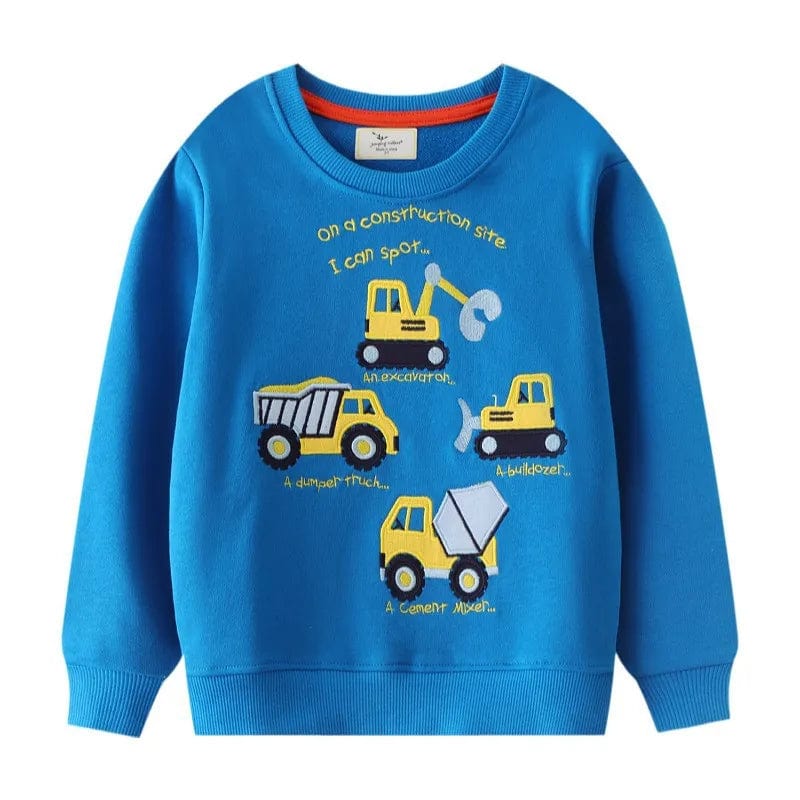 T3149 / CHINA / 2T weatshirts Cartoon Cars Print