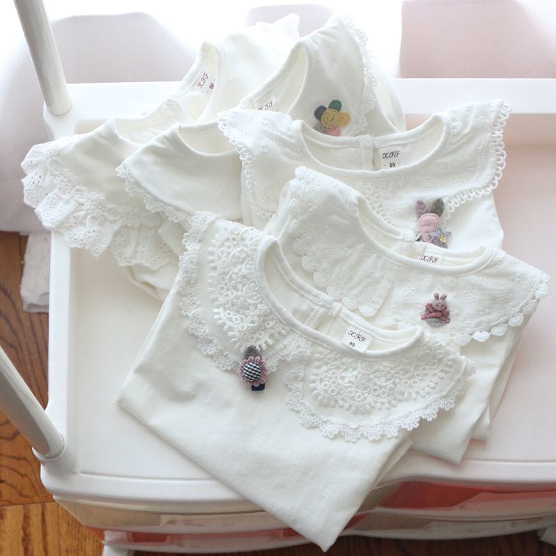 White Lapel children's bottom T-Shirt