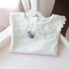 2 / 2T White Lapel children&#39;s bottom T-Shirt