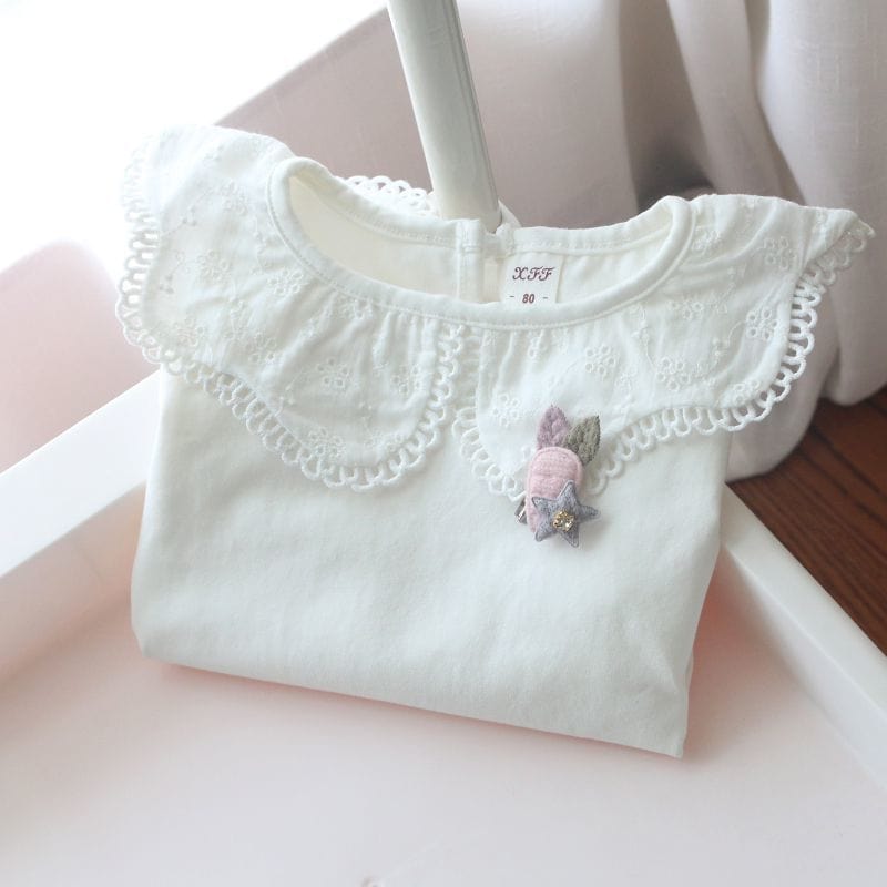 White Lapel children's bottom T-Shirt