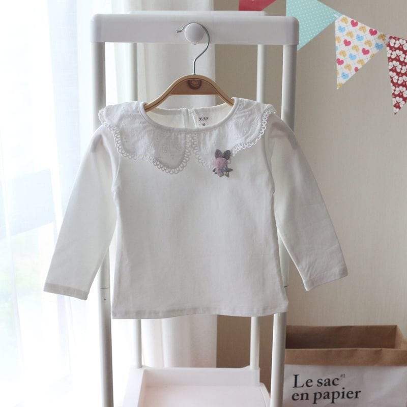 White Lapel children's bottom T-Shirt