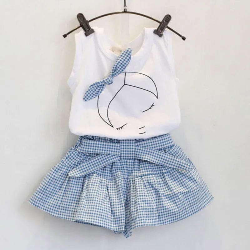 Blue / 2-3T White Sleeveless T-shirt