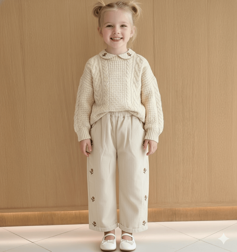 Willow Creek Embroidered Cotton Trousers