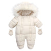 Rice white-2 / 3-6M(66) Winter Baby Jumpsuit