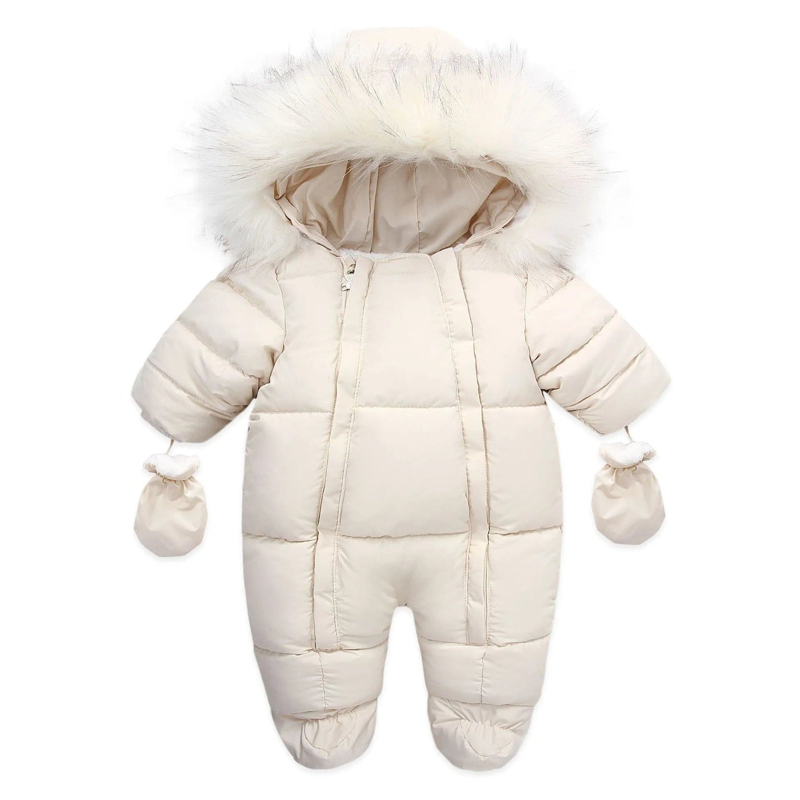 Rice white-2 / 3-6M(66) Winter Baby Jumpsuit