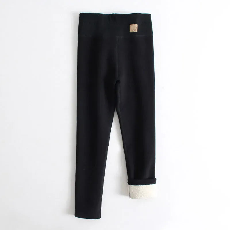 Black / 3T Winter Girls Fleece Lined Leggings