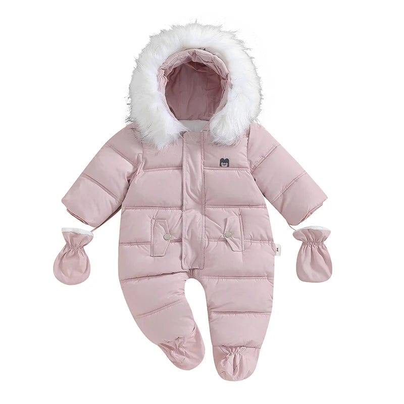 Boy's Clothing Pink / 6-9M Winter Toddler Hooded Puffer Romper