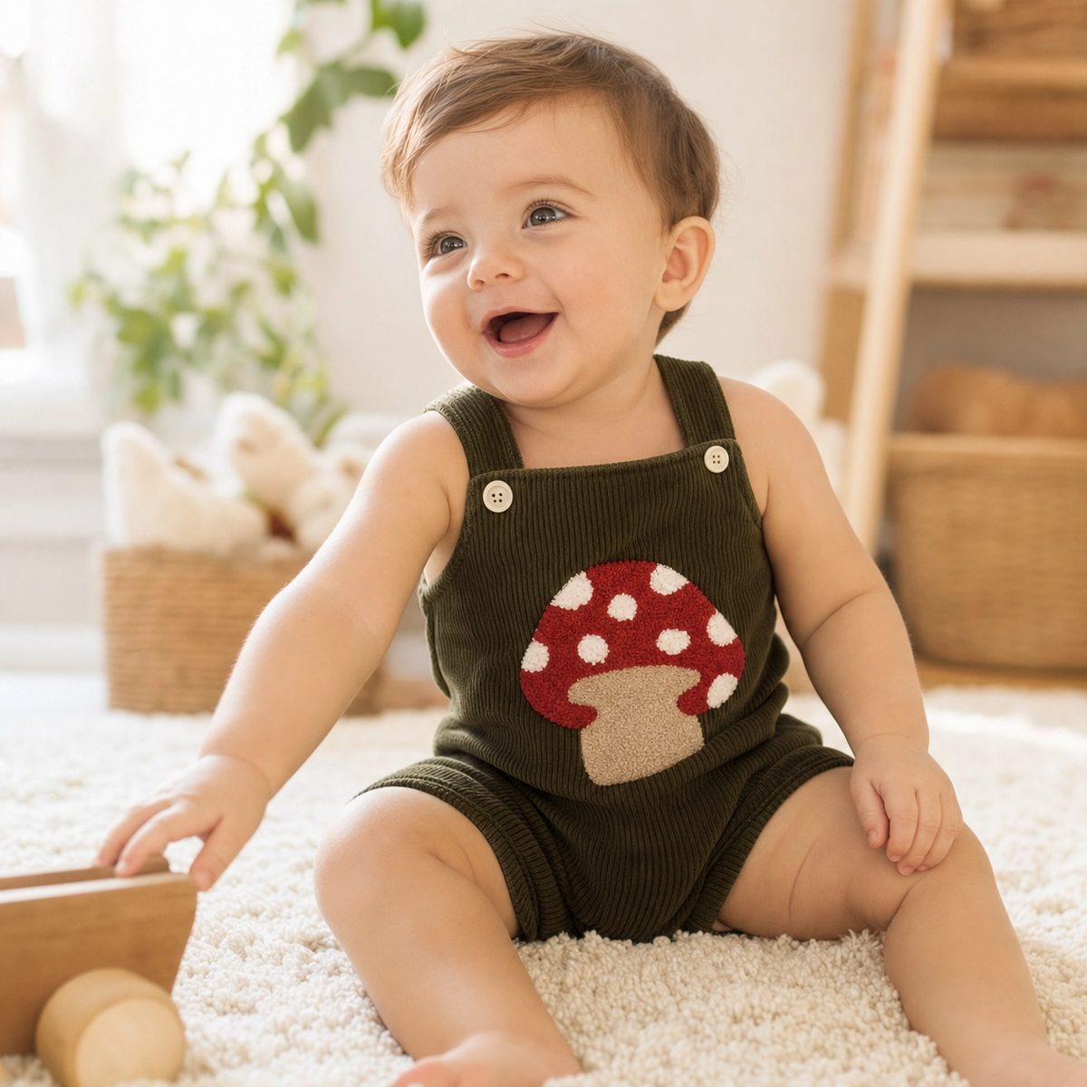 Nature & Fruit Embroidered Summer Romper