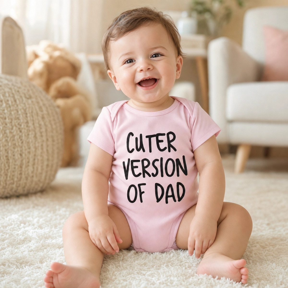 Cuter Version of Dad' Pure Cotton Baby Bodysuit