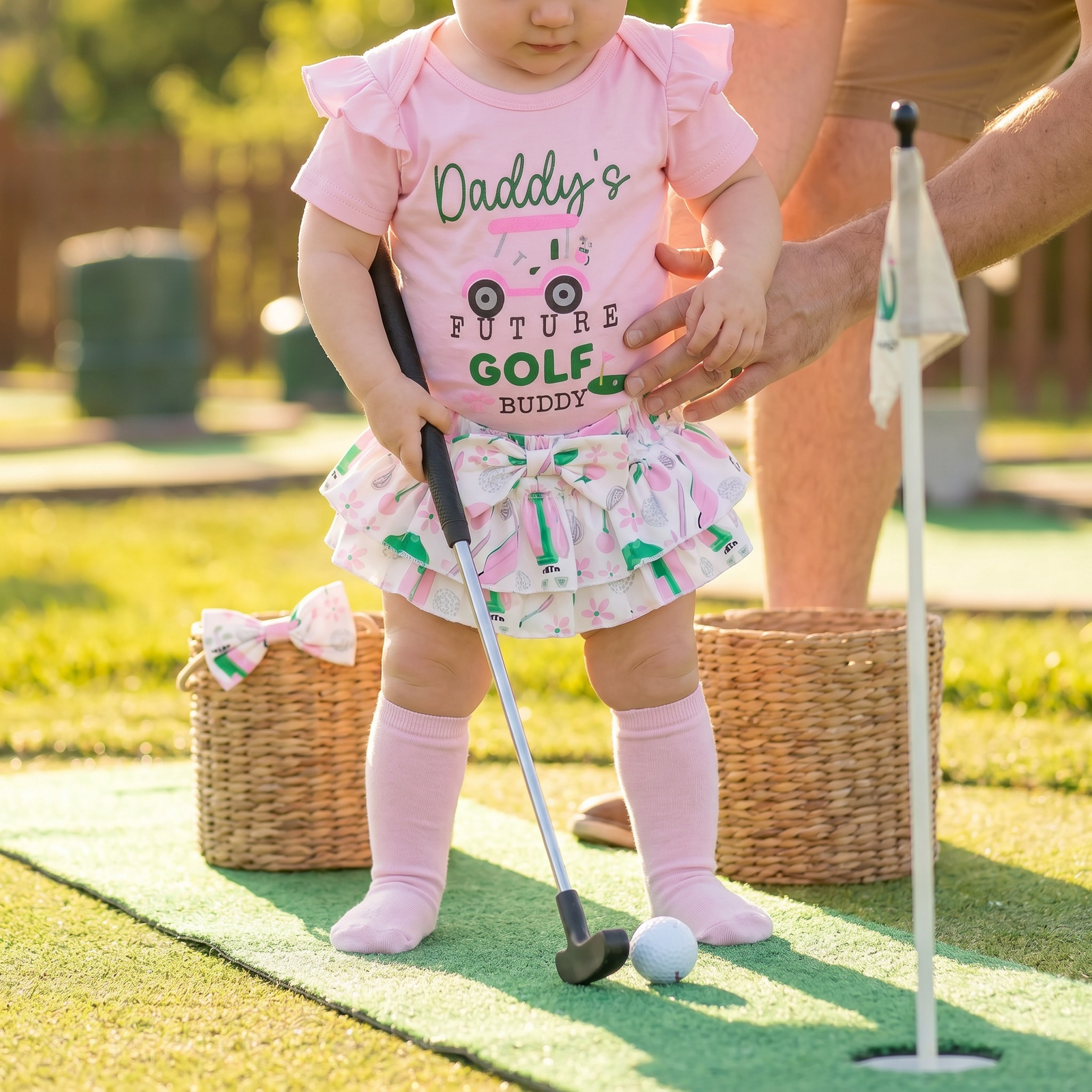4-Piece Summer Golf Romper & Shorts Outfit