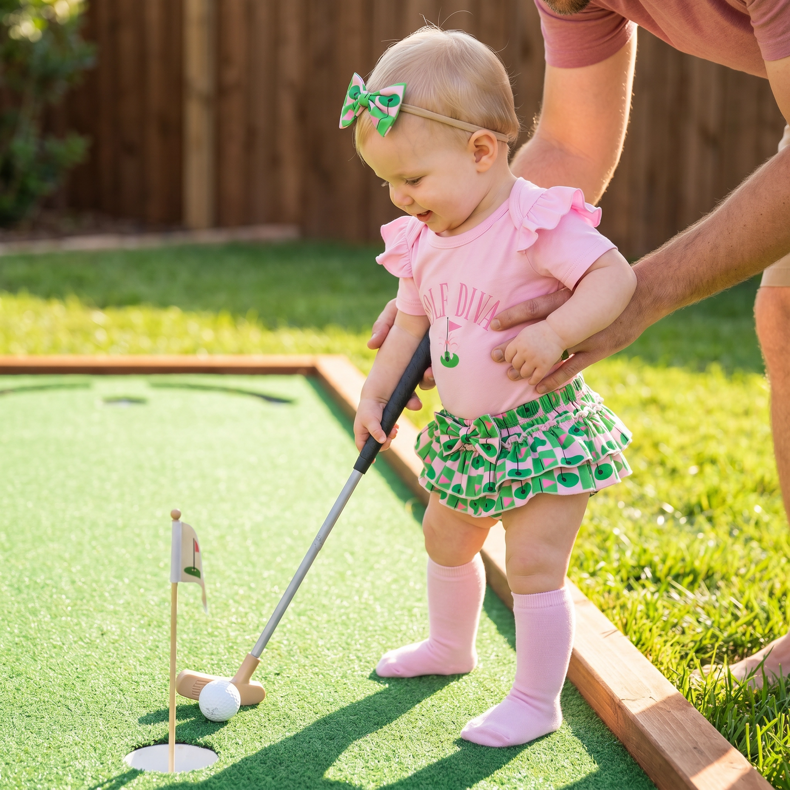 4-Piece Summer Golf Romper & Shorts Outfit