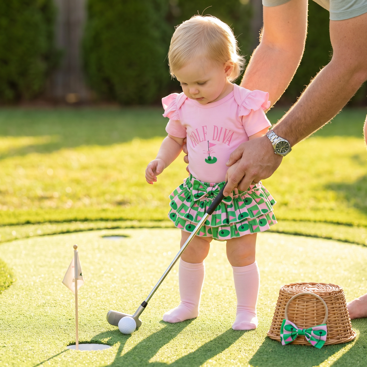 4-Piece Summer Golf Romper & Shorts Outfit
