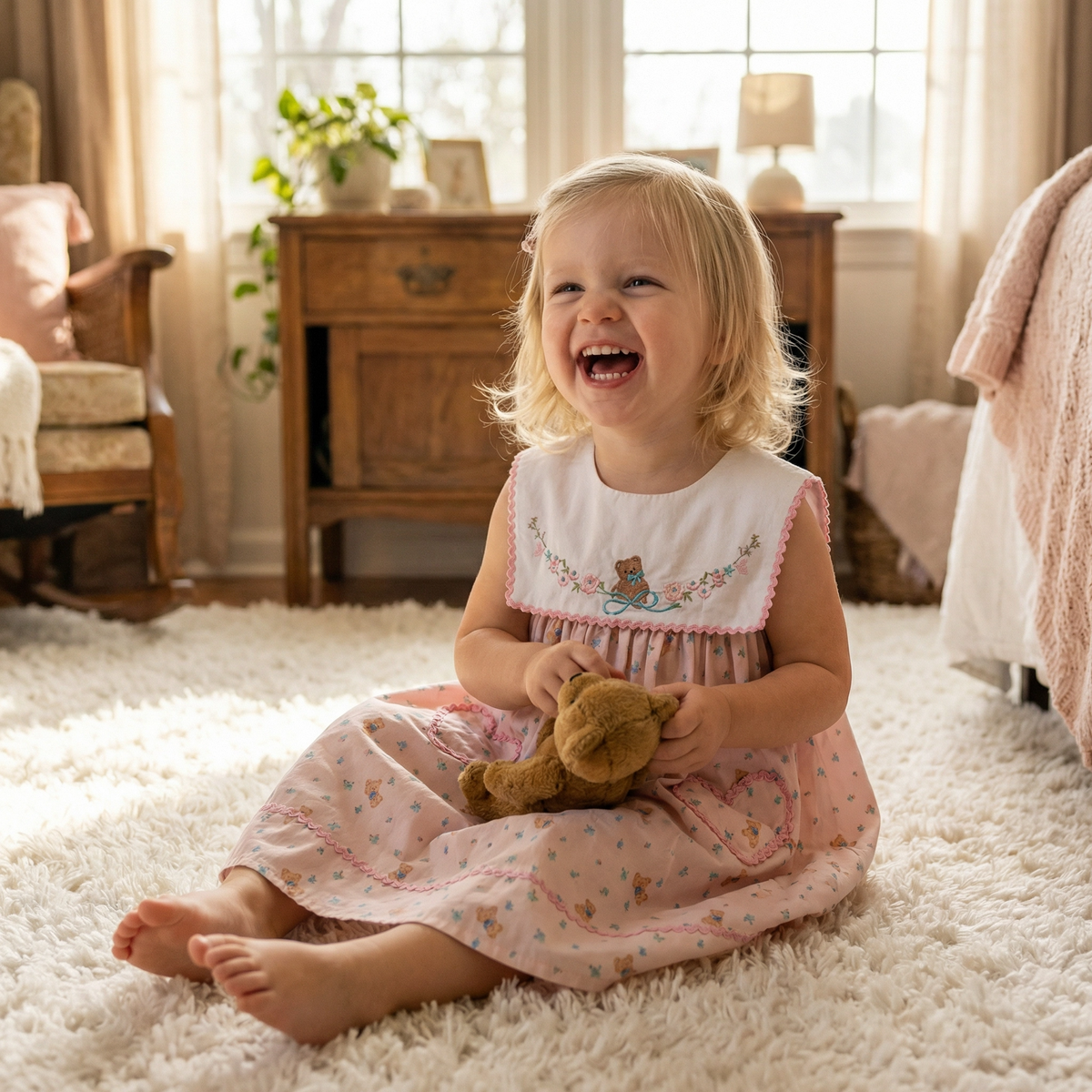 Embroidered Floral Princess Dress