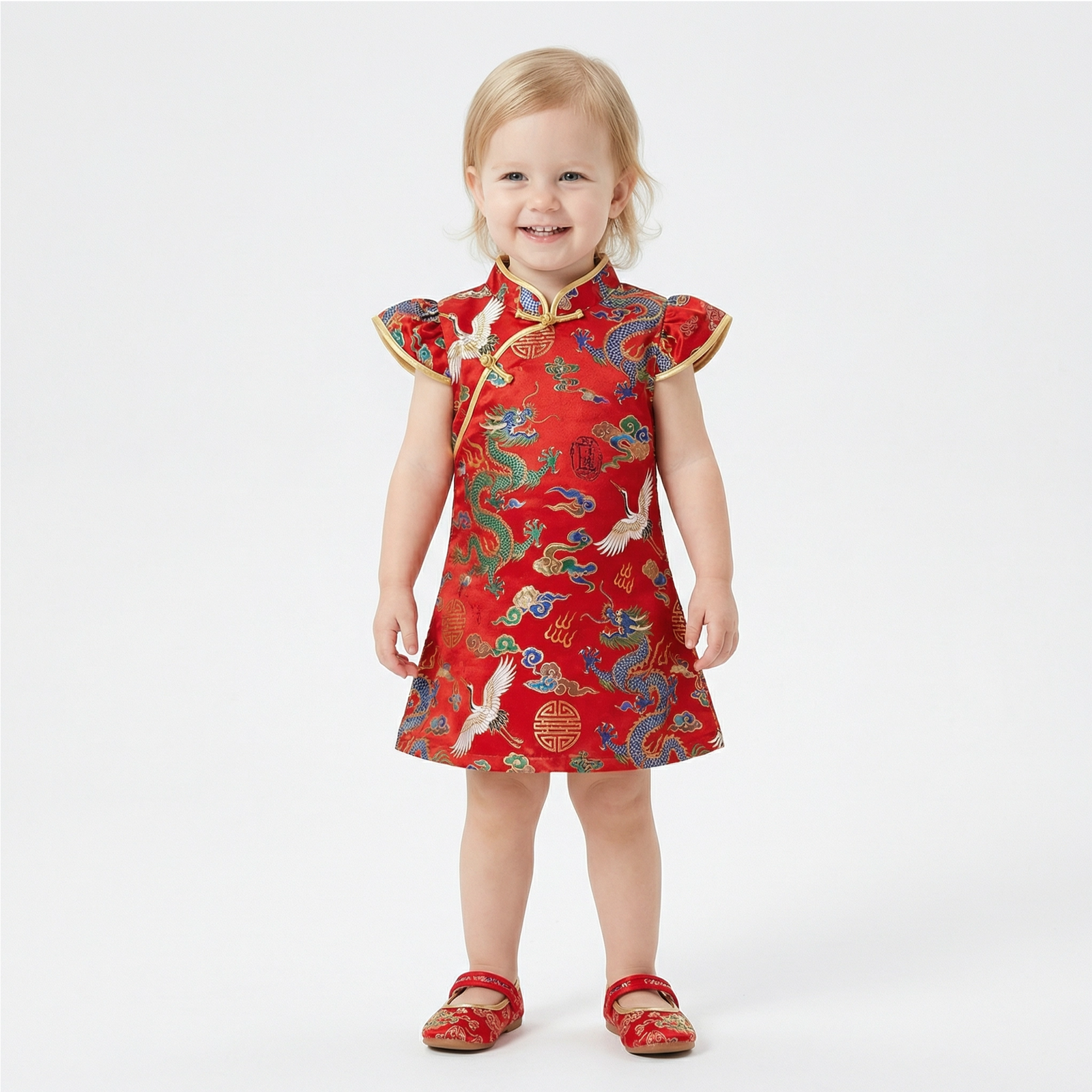 Retro-Style Floral Summer Dress for Baby Girls