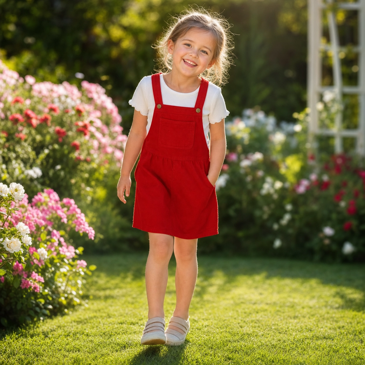 Kids Colorful Candy Color Overalls Shorts