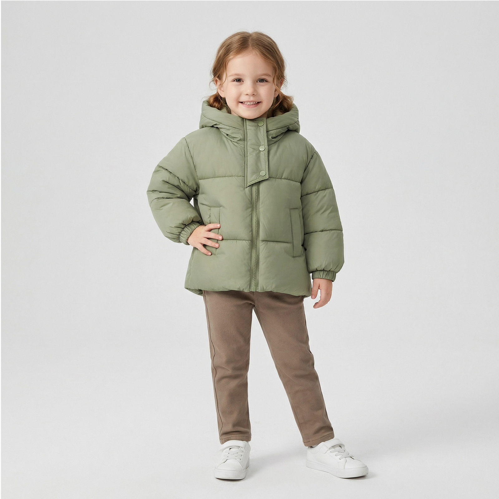 Unisex Hooded Puffer Jacket for Kids