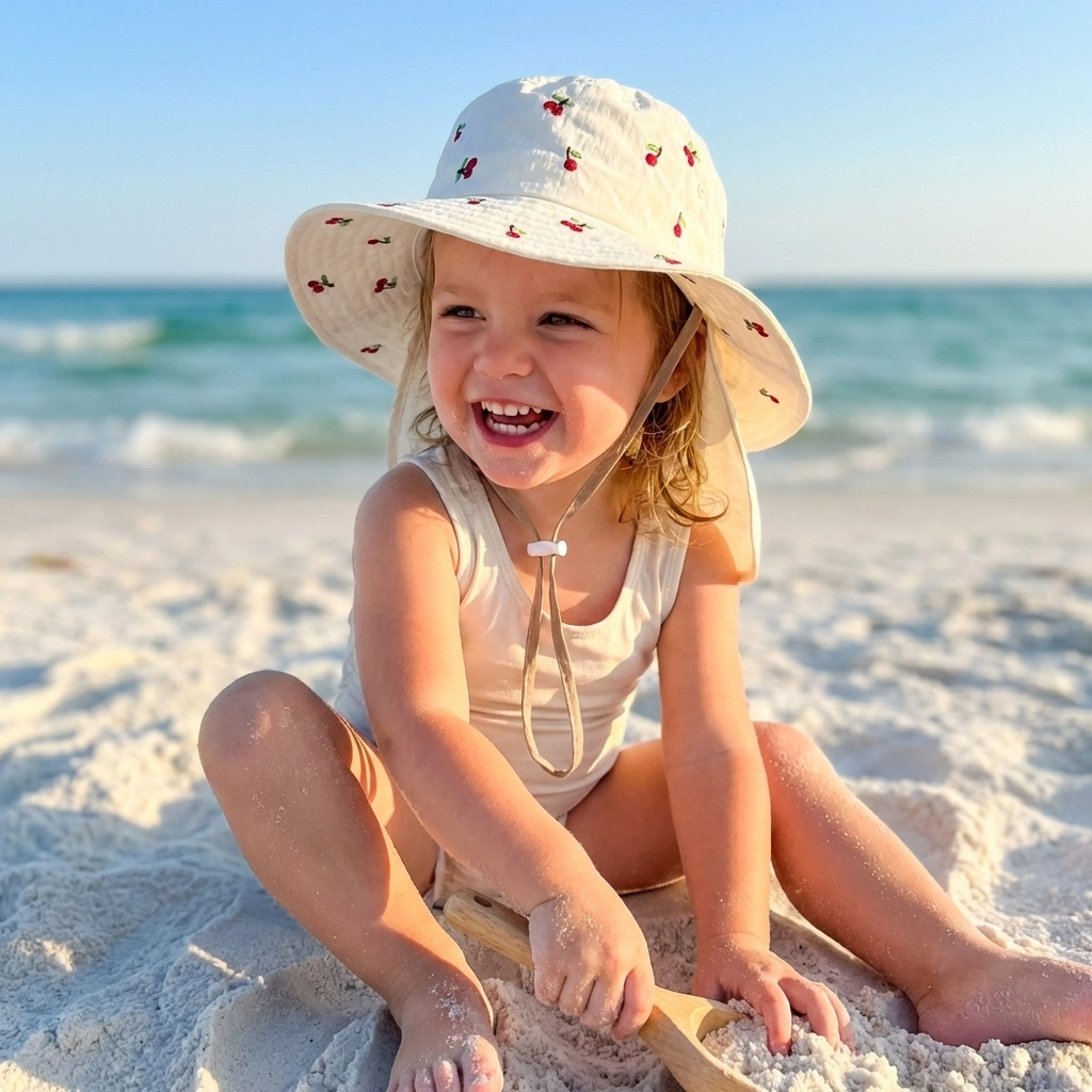 Kids' Quick-Dry Sun Hat with Neck Protection