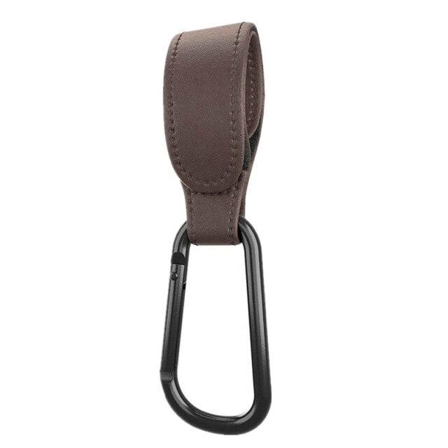 1PCS Coffee 1/2pcs PU Leather Baby Bag Stroller Hook