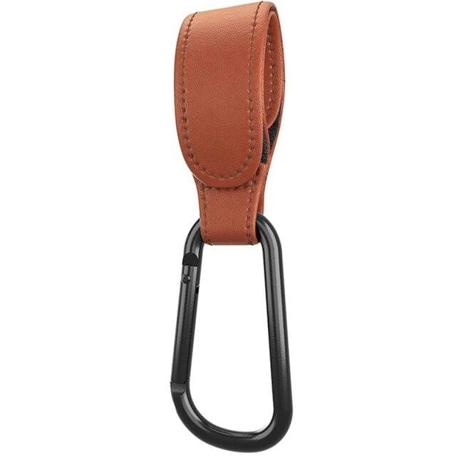 1PCS Brown 1/2pcs PU Leather Baby Bag Stroller Hook