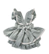GREEN / 6M(70) 1 Set Vintage Baby Girl Sleeveless Criss-Cross Dress