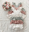 1 Set Vintage Baby Girl Sleeveless Criss-Cross Dress
