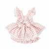 1 Set Vintage Baby Girl Sleeveless Criss-Cross Dress