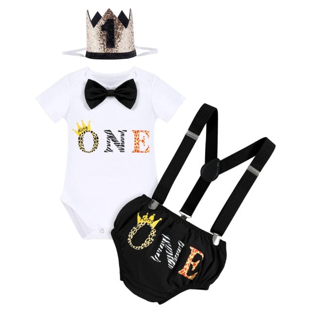 black / 18M 1 Year Newborn Baby Boys Cake Smash