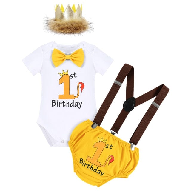 yellow1 / 18M 1 Year Newborn Baby Boys Cake Smash
