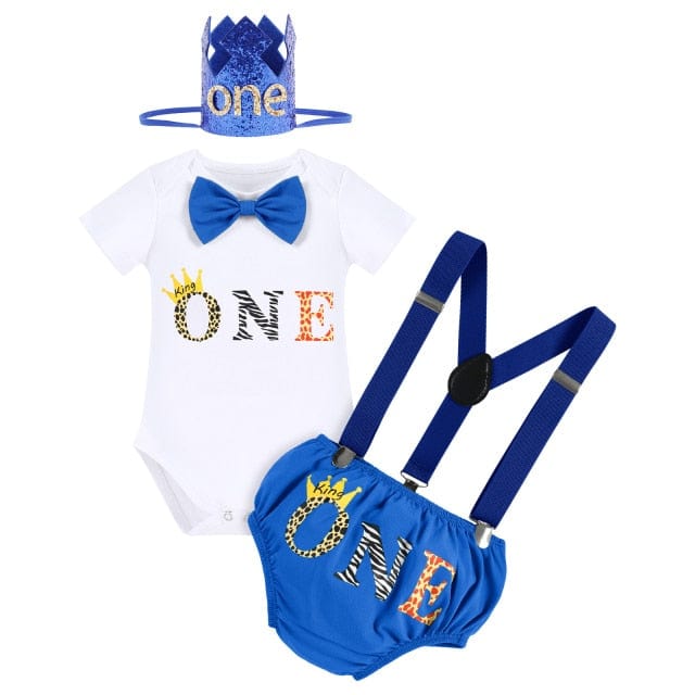Royal blue / 18M 1 Year Newborn Baby Boys Cake Smash