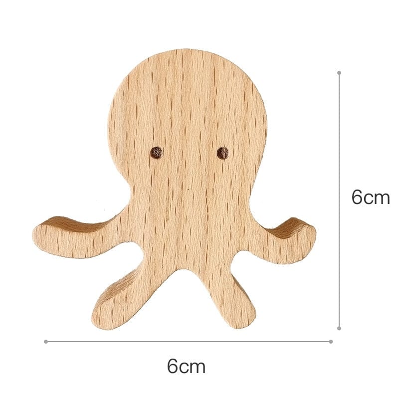octopus 1pc New Wooden Hook Creative