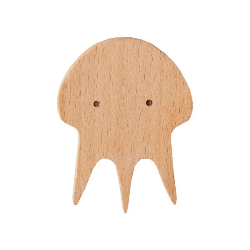 Jellyfish 1pc New Wooden Hook Creative