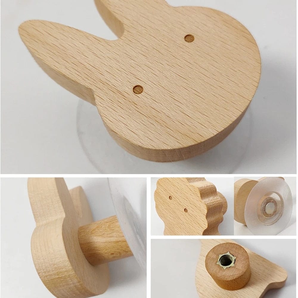 1pc New Wooden Hook Creative
