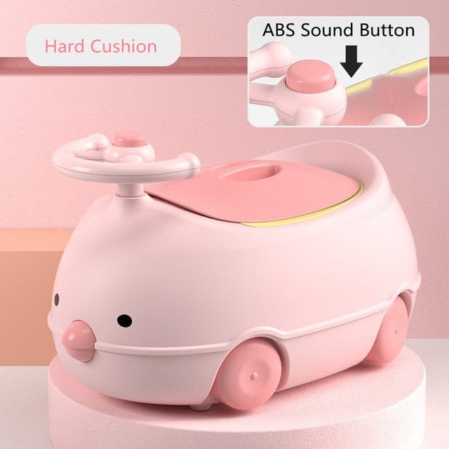 Pink-hard Seat 2 Colors Children's Pot With Brush