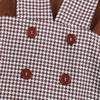 Girl&#39;s Clothing 2 Pieces Suit Solid Turtleneck Tops+Plaid Suspender Skirt