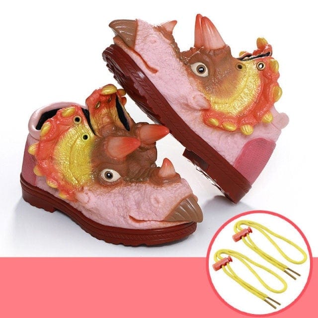 Pink / 26 2019 Brand Kids Shoes Boys Creative Dinosaurs children Sneakers Baby Boy Sport Sneakers 3D waterproof Kids Shoes For Girls