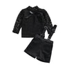 Girl&#39;s Clothing 2T 2pcs Lace Floral Printed Long Sleeve Bow Collar Tops