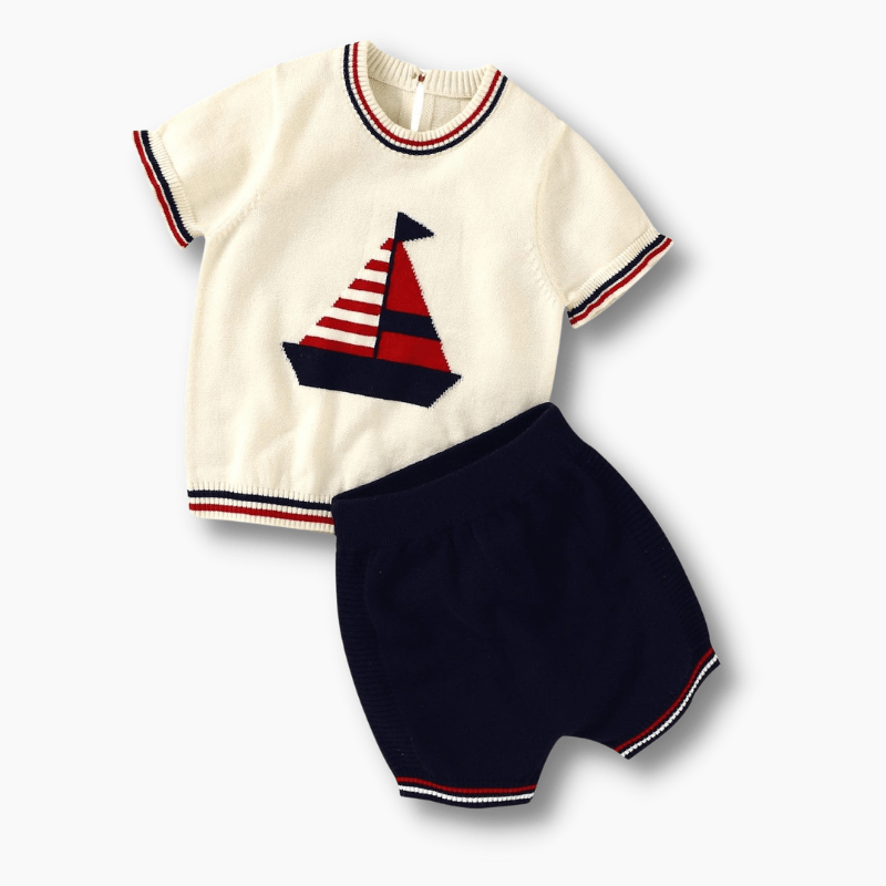 Boy's Clothing 2pcs Sail Print Outfits