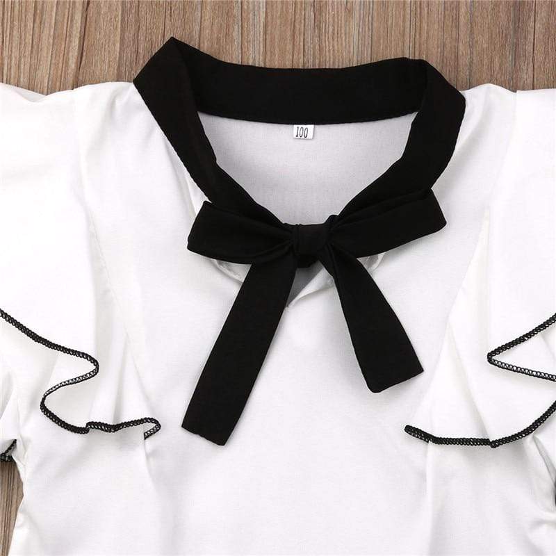 Girl's Clothing 2PCS Sweet Girls Clothes Sets  Ruffle T-shirt Tops+Pants Outfits 2019 Summer Casual Kids Sets Children's Clothing 2-7Y