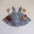 blue grey / 6M 3 Layers Cake Tutu Dress