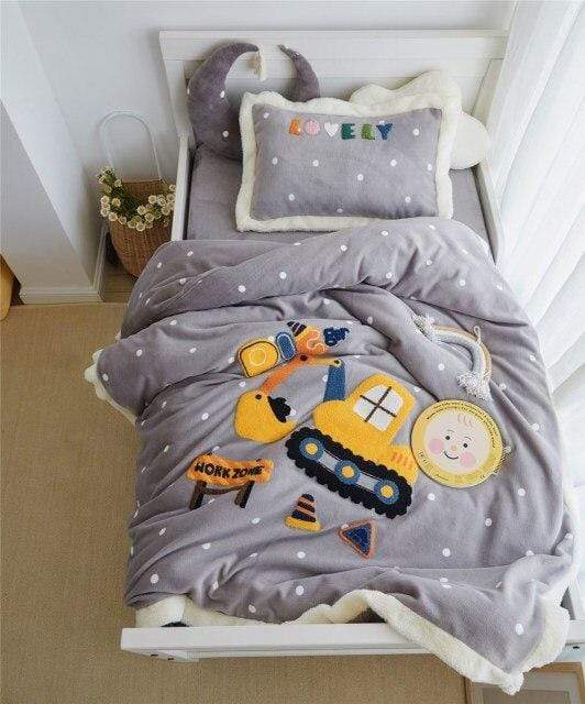 C / Flat Sheet -3pcs 3 pcs Coral Fleece Sherpa Blanket