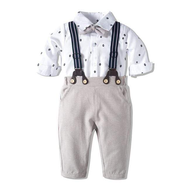 R-04 / 24M Romper Clothes Set For Baby Boy With Bow Hat Gentleman Striped Summer Suit With Bow Toddler Kid Bodysuit Set Infant Boy Clothing