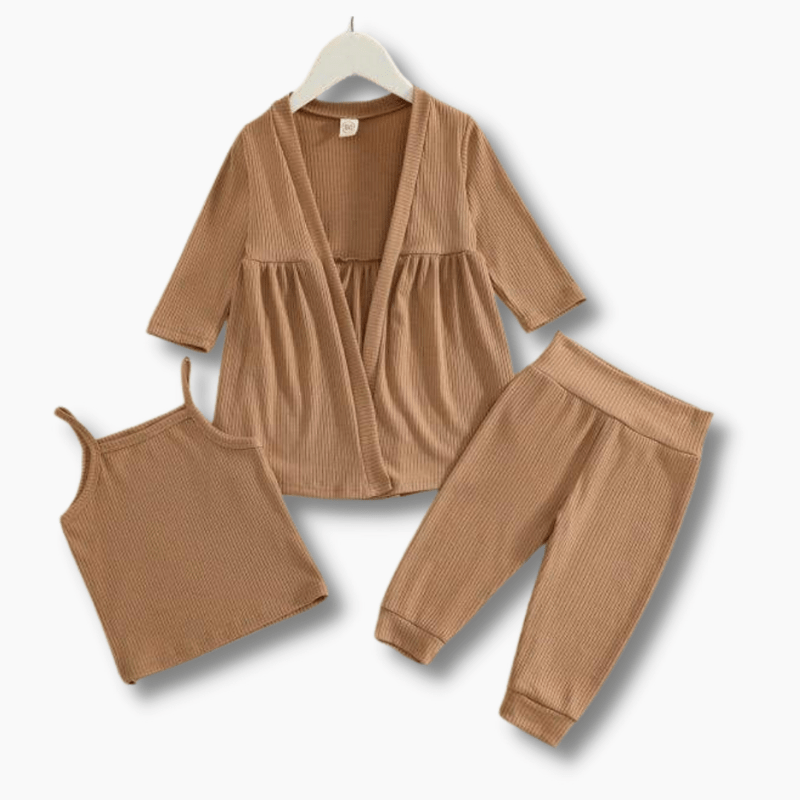 3 Piece Long Sleeve Cardigan Set