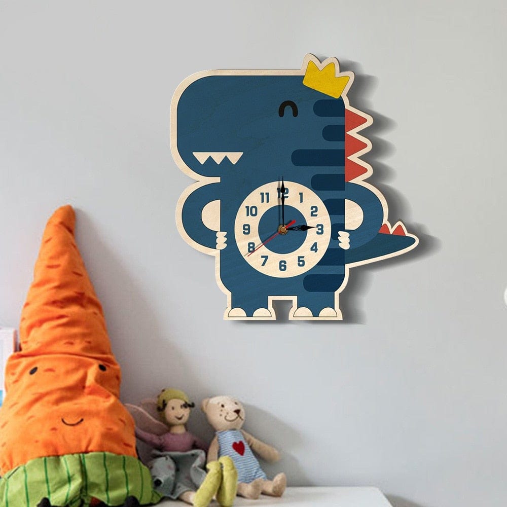 3D Cartoon Cute Dinosaur Wall Clock