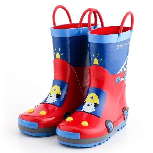 Shoes 10 / Army Green 3D Cartoon Rain Boots