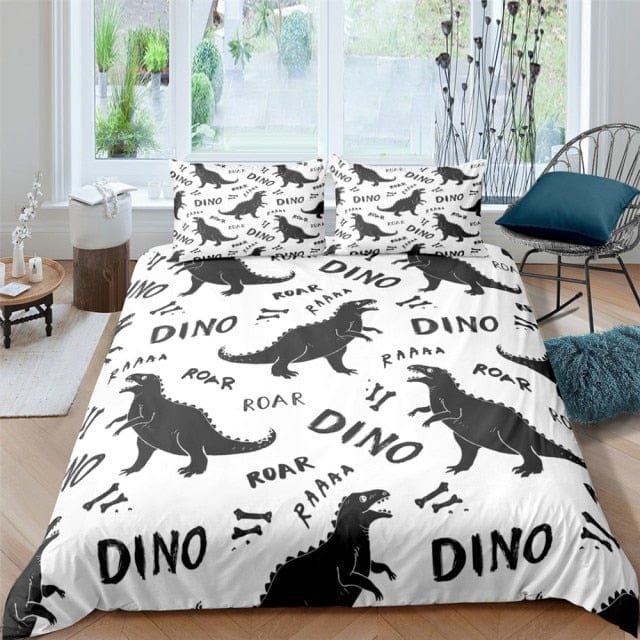 XY012-7 / US Queen 228x228cm 3D Dinosaur Bedding Set