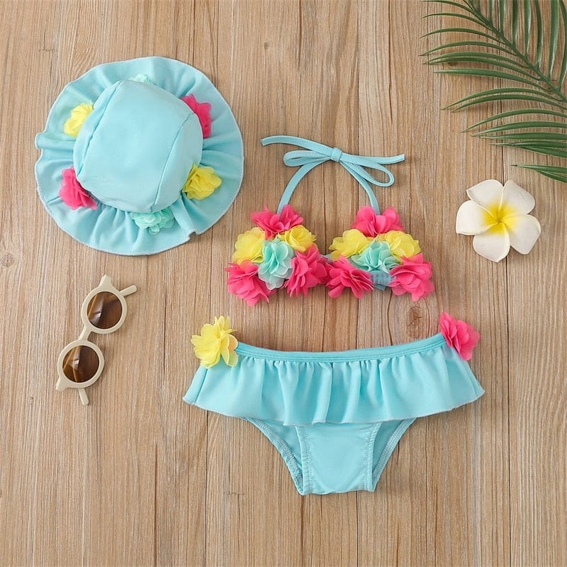 3Pcs Girls Bikini Sets B