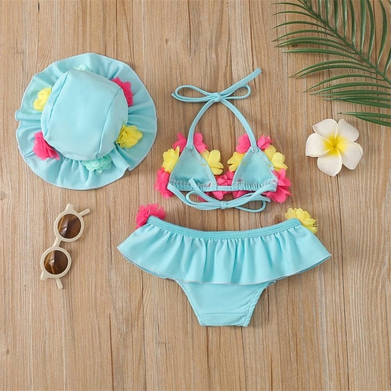 3Pcs Girls Bikini Sets B