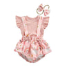 Girl&#39;s Clothing Pink / 3M 3pcs Ruffles Short Sleeve Printed